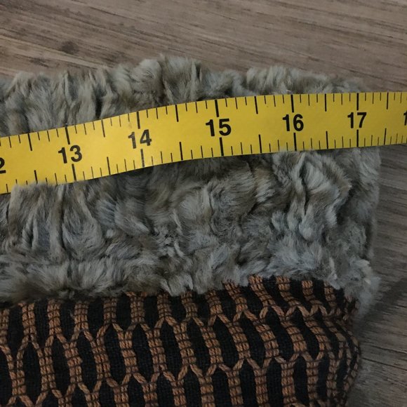 Fantasycore Faux Fur Yellow and Black Long Honeycomb Reversible Neck Warmer - Picture 13 of 15